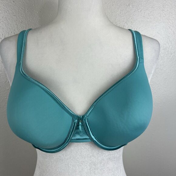 Vanity Fair Bra Women 36D Teal Padded Wired Convertible Strap Smooth T-Shirt Bra - Picture 13 of 13